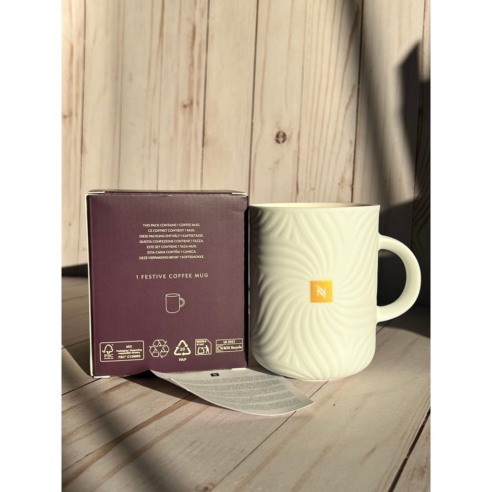 Nespresso x Thandiwe Muriu Festive Coffee Mug Limited Edition 2025 Swirl Box New - Picture 7 of 7